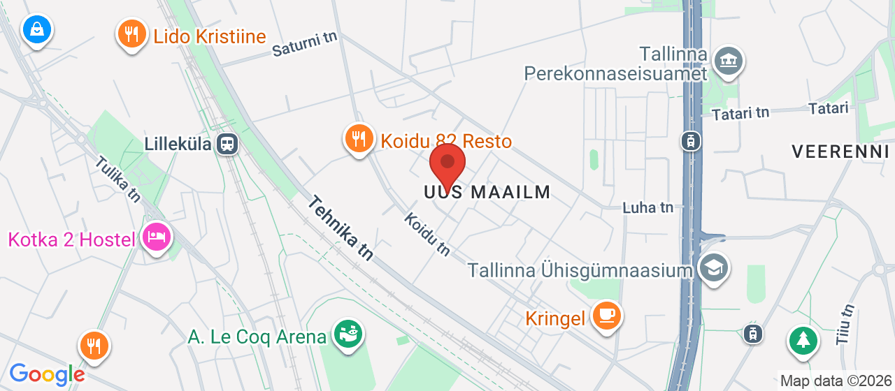 Map: Kristiina tn 26, Kesklinn
